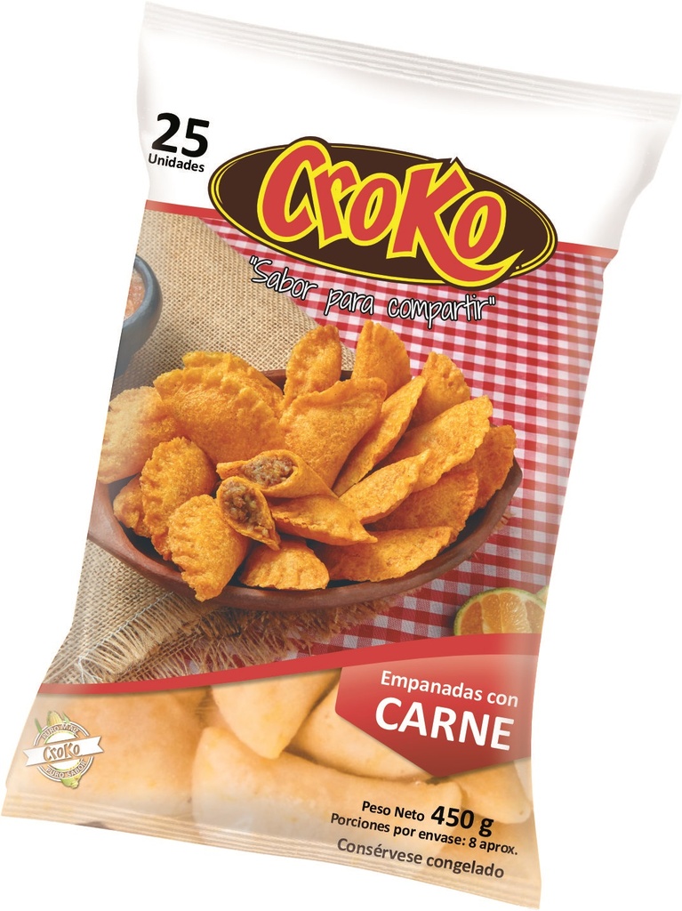 Empanadas Tipo Coctel Con Carne Croko 25 Unidades 450Gr | SuperBooM
